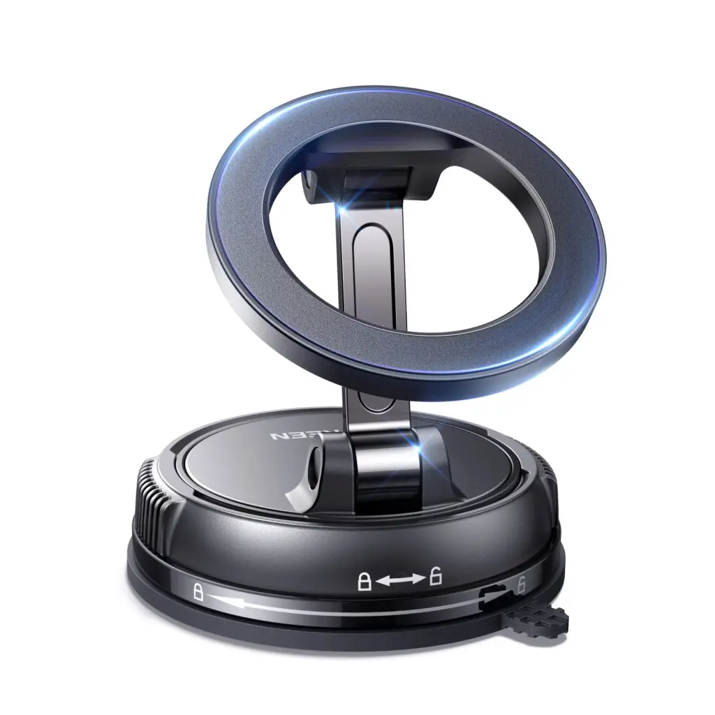 מחזיק טלפון מגנטי לרכב 360° עם יניקת וואקום – דגם 65187 | תואם iPhone 16/15/14 ProMax, Xiaomi, Samsung אוניברסלי