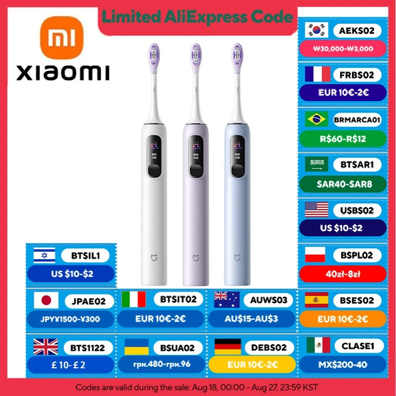 קנו עכשיו את מברשת השיניים החשמלית Xiaomi Mijia Sonic Pro – 4 מצבים חכמים, חיי סוללה ל־180 יום, מסך LED, עמידות IPX8, ראשי מברשת מקוריים וחיישן לחץ חכם. ✅ משלוח מהיר ודיסקרטי לכל הארץ.