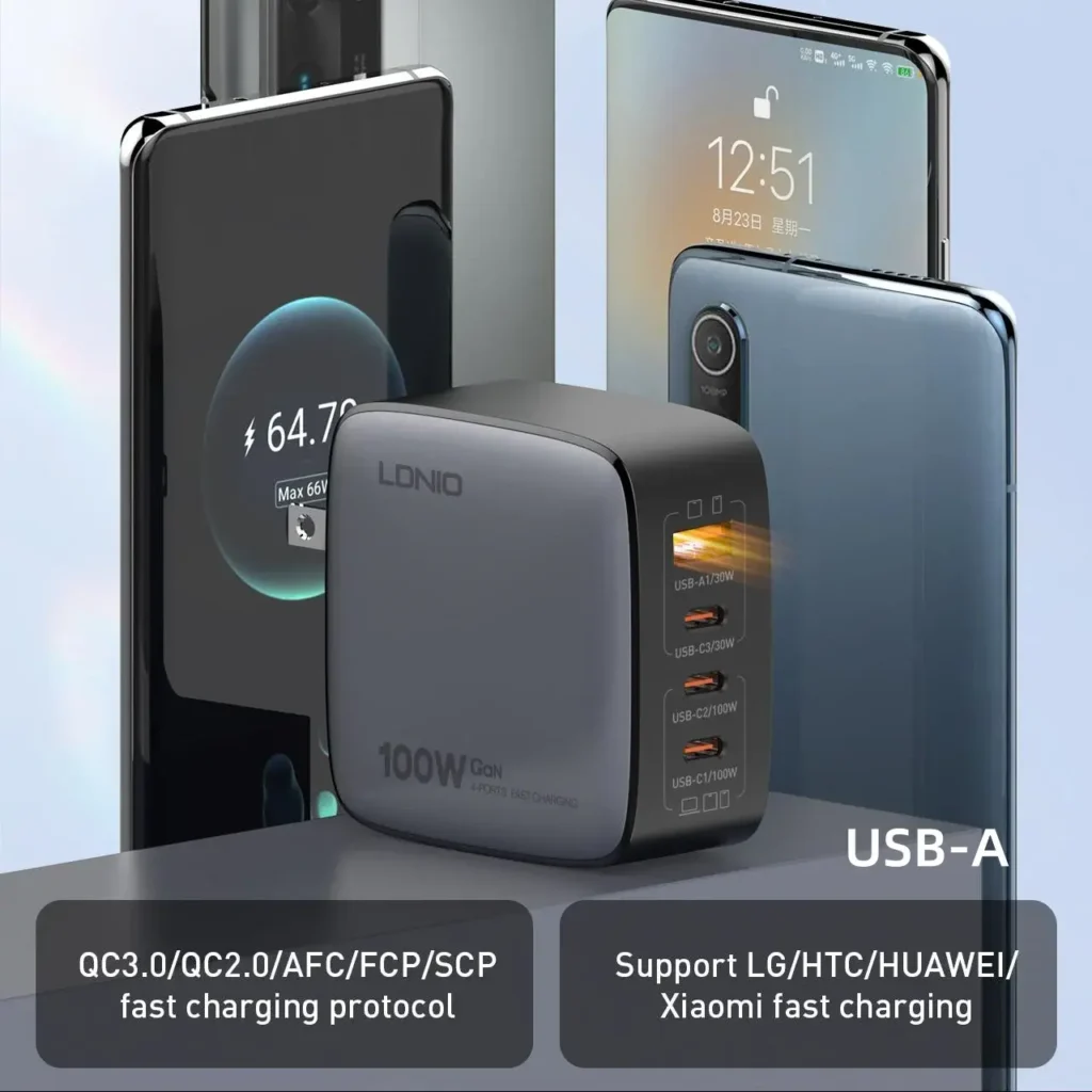 מטען מהיר USB-C PD 100W