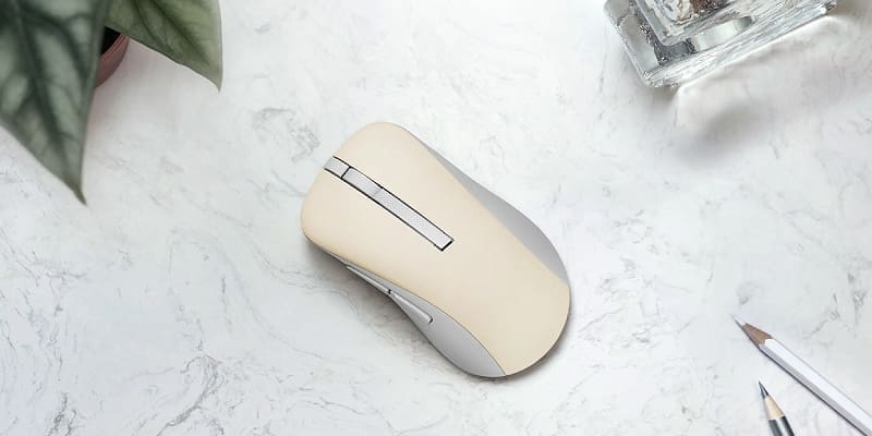 עכבר אלחוטי ASUS MD102 צבע שמנת